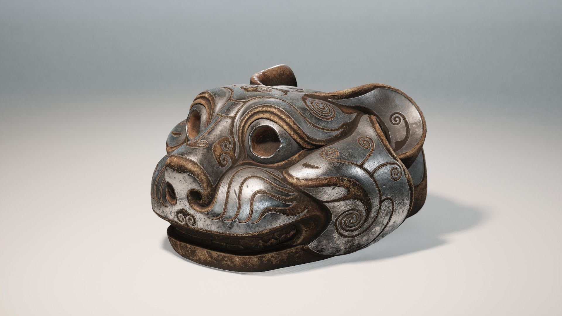 PBR Material Silver and Bronze Tigers 3D model_24