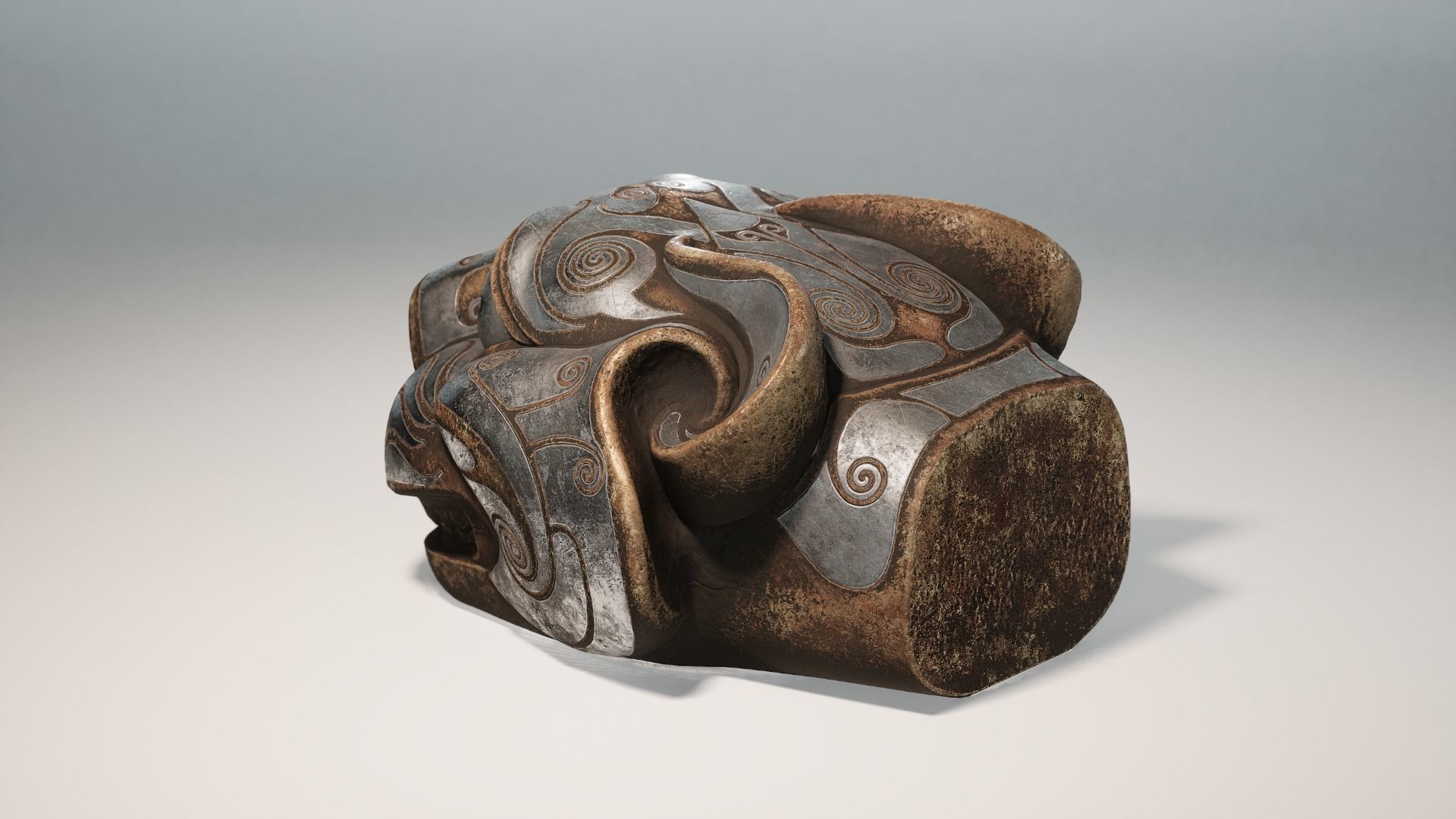 PBR Material Silver and Bronze Tigers 3D model_25