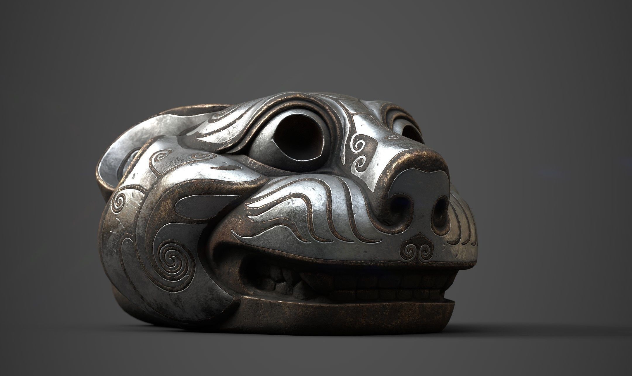 PBR Material Silver and Bronze Tigers 3D model_3
