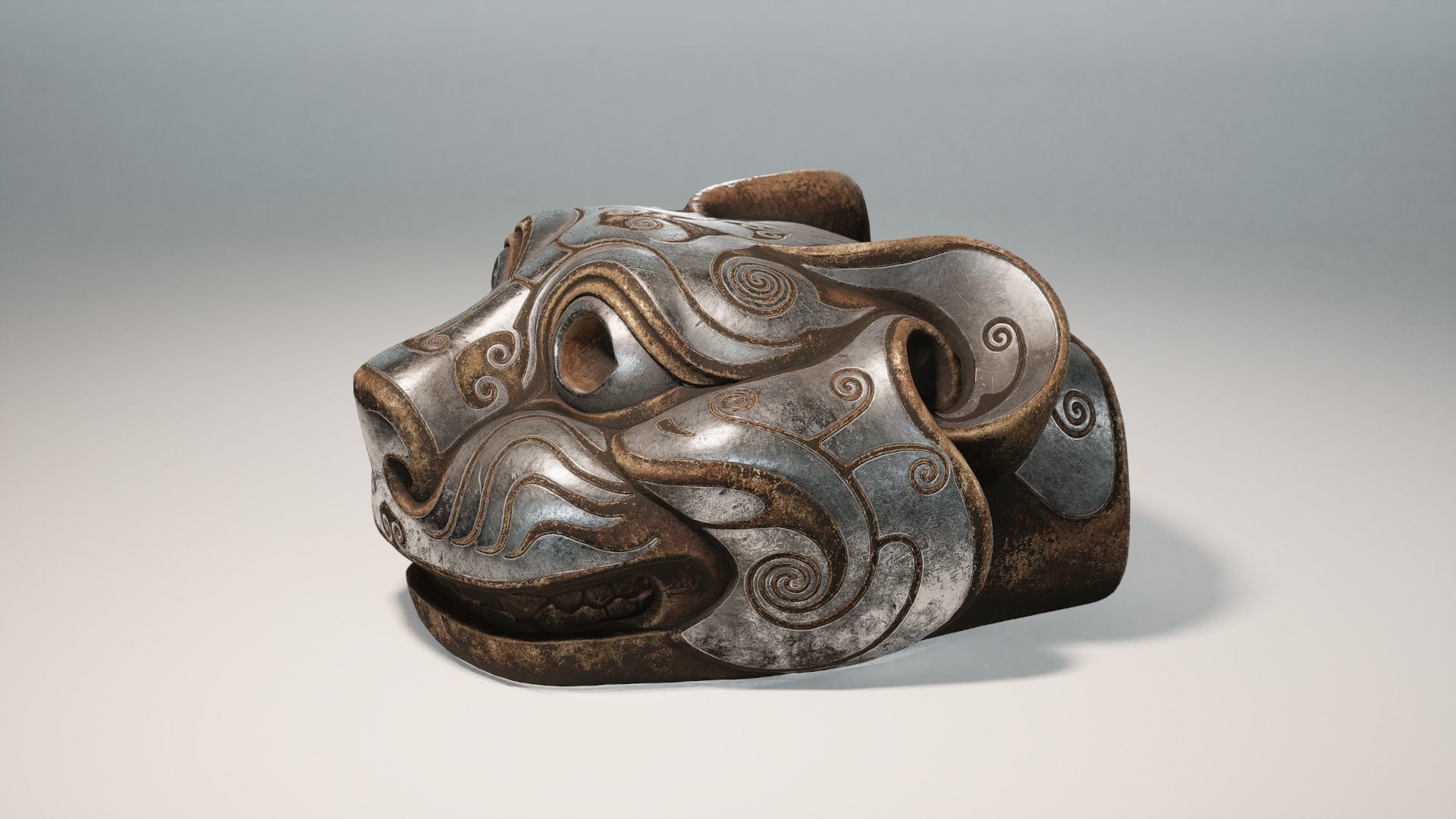 PBR Material Silver and Bronze Tigers 3D model_27