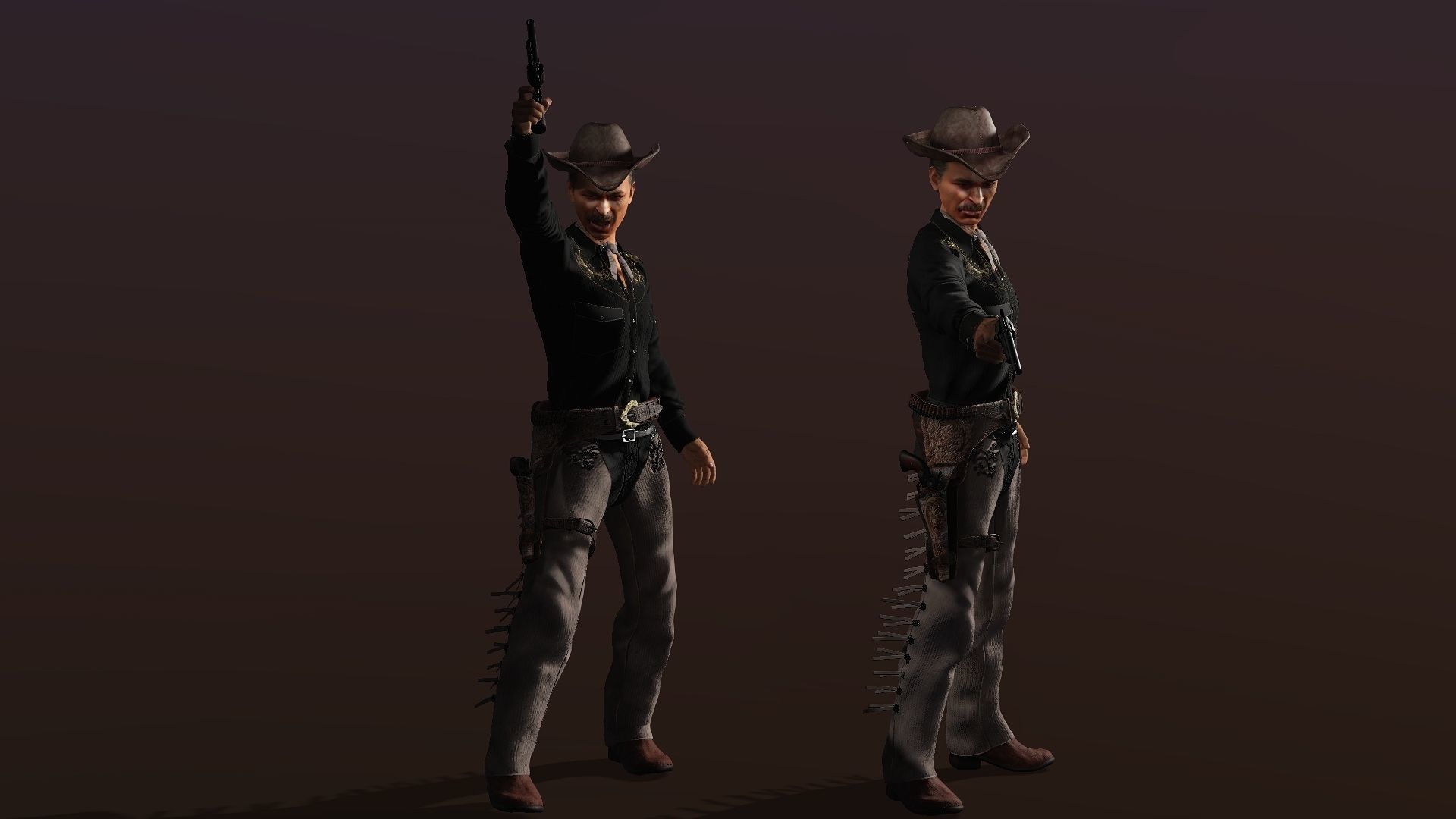 CowBoy  High quality character full Rigged and Animated 3D model_8