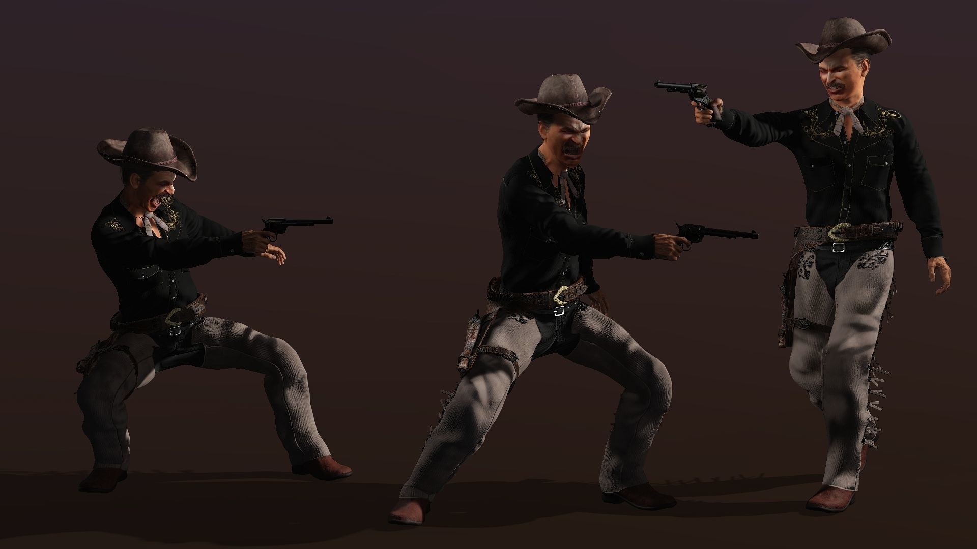 CowBoy  High quality character full Rigged and Animated 3D model_3