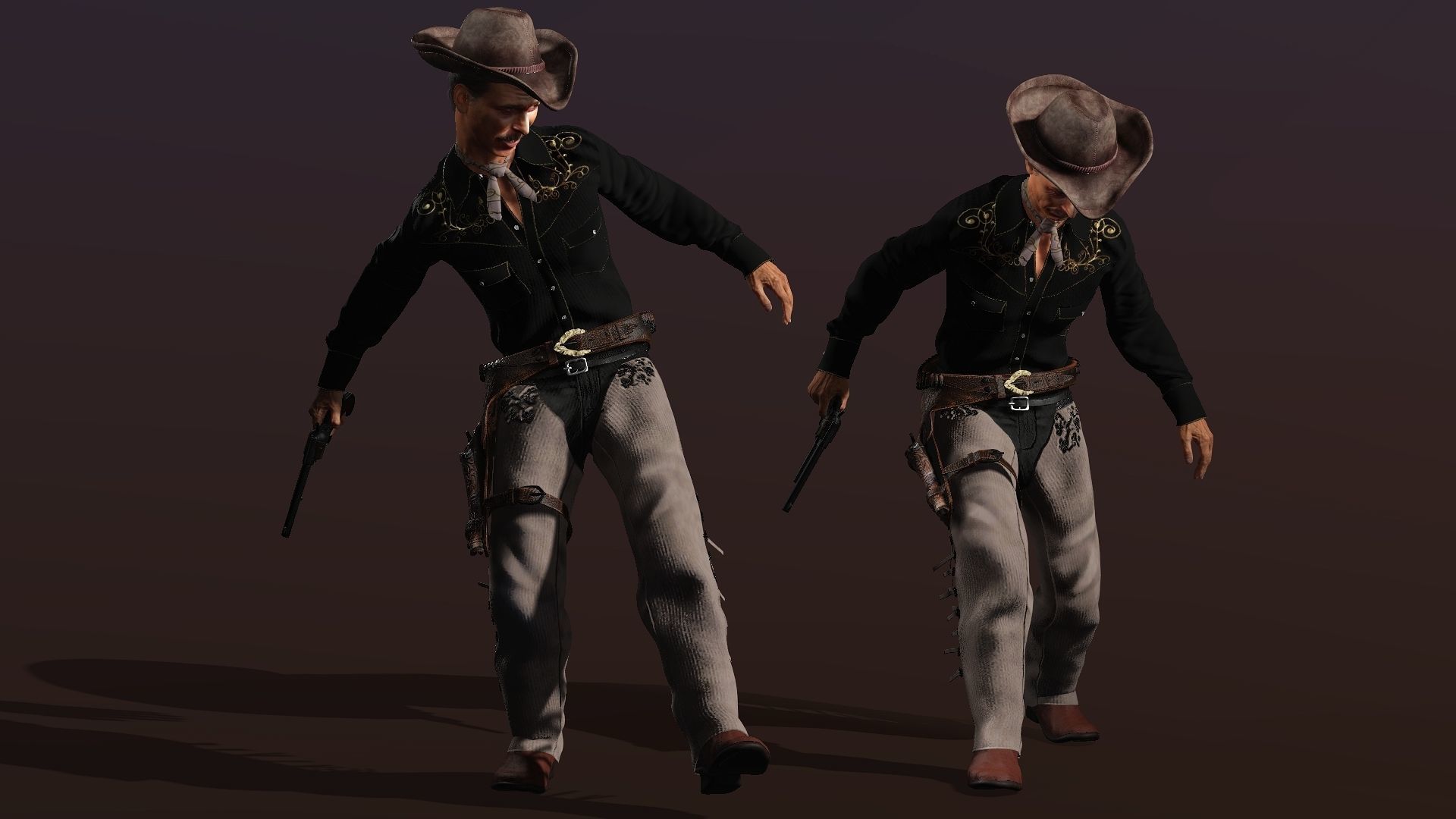 CowBoy  High quality character full Rigged and Animated 3D model_7
