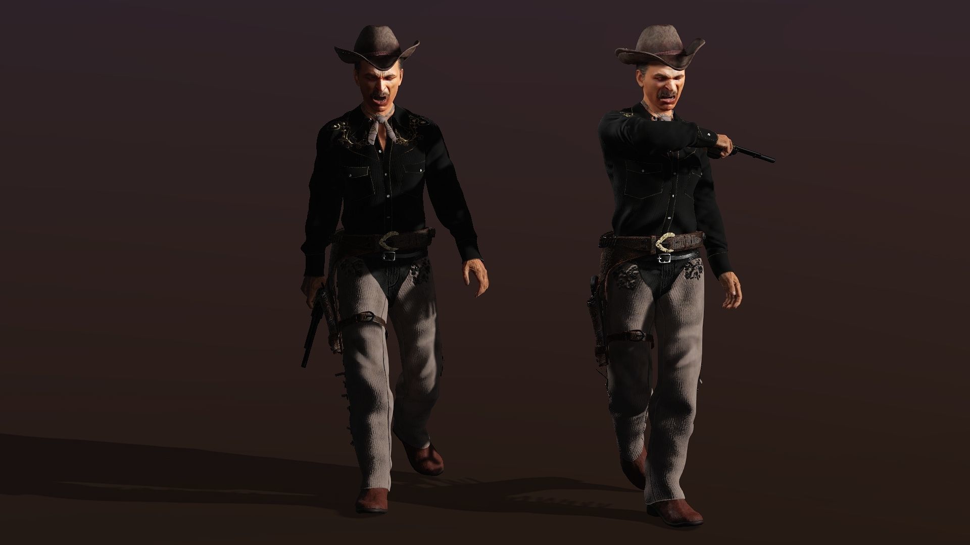 CowBoy  High quality character full Rigged and Animated 3D model_5