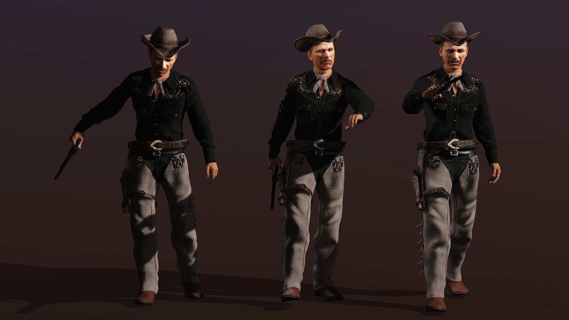 CowBoy  High quality character full Rigged and Animated 3D model_4
