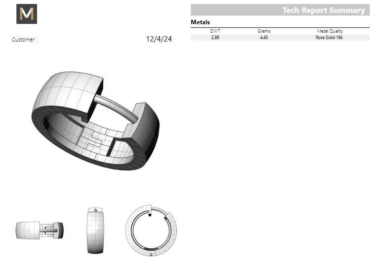 Huggie earrings with hinge 3D print model_4