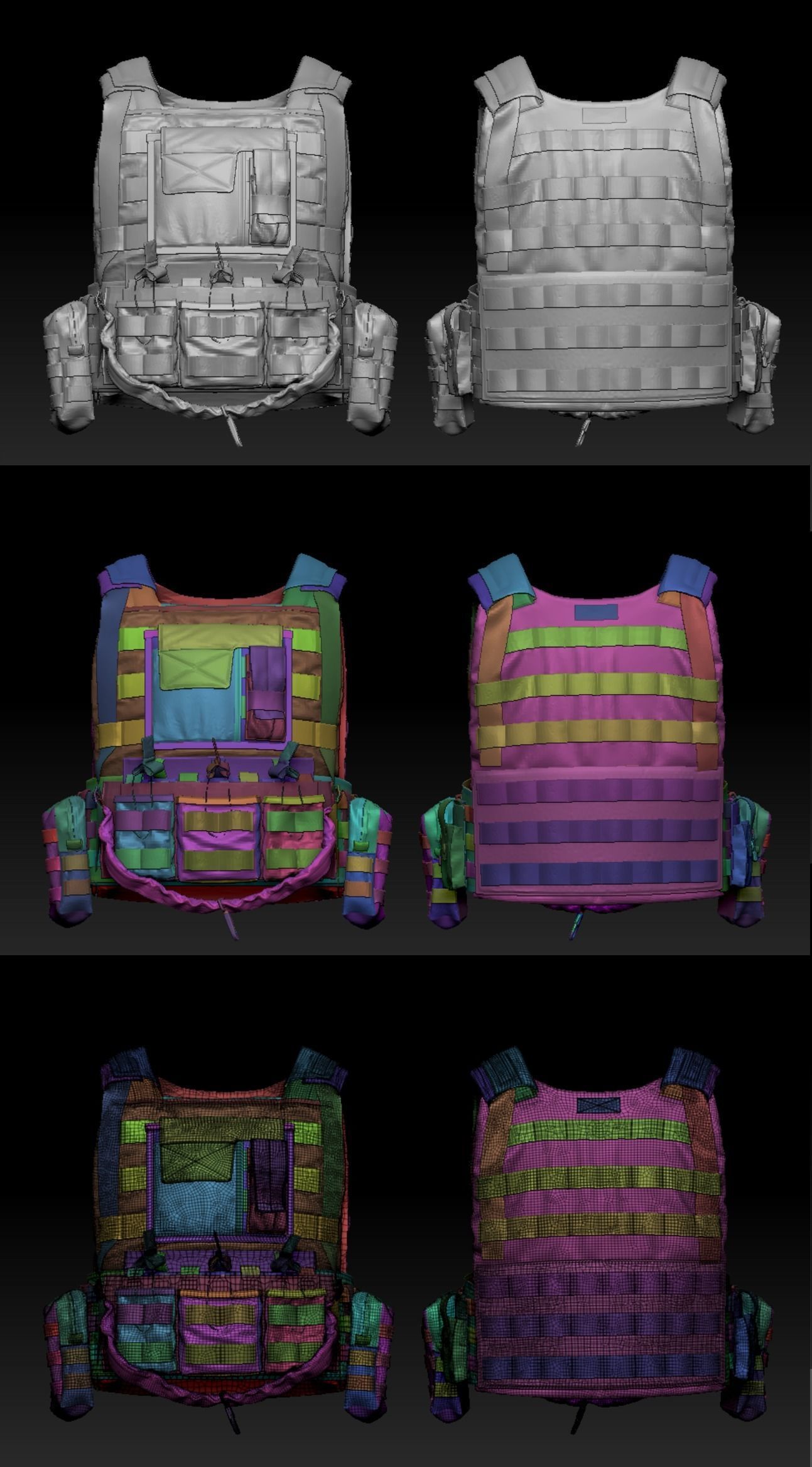 Military Uniform Set 3D model_21