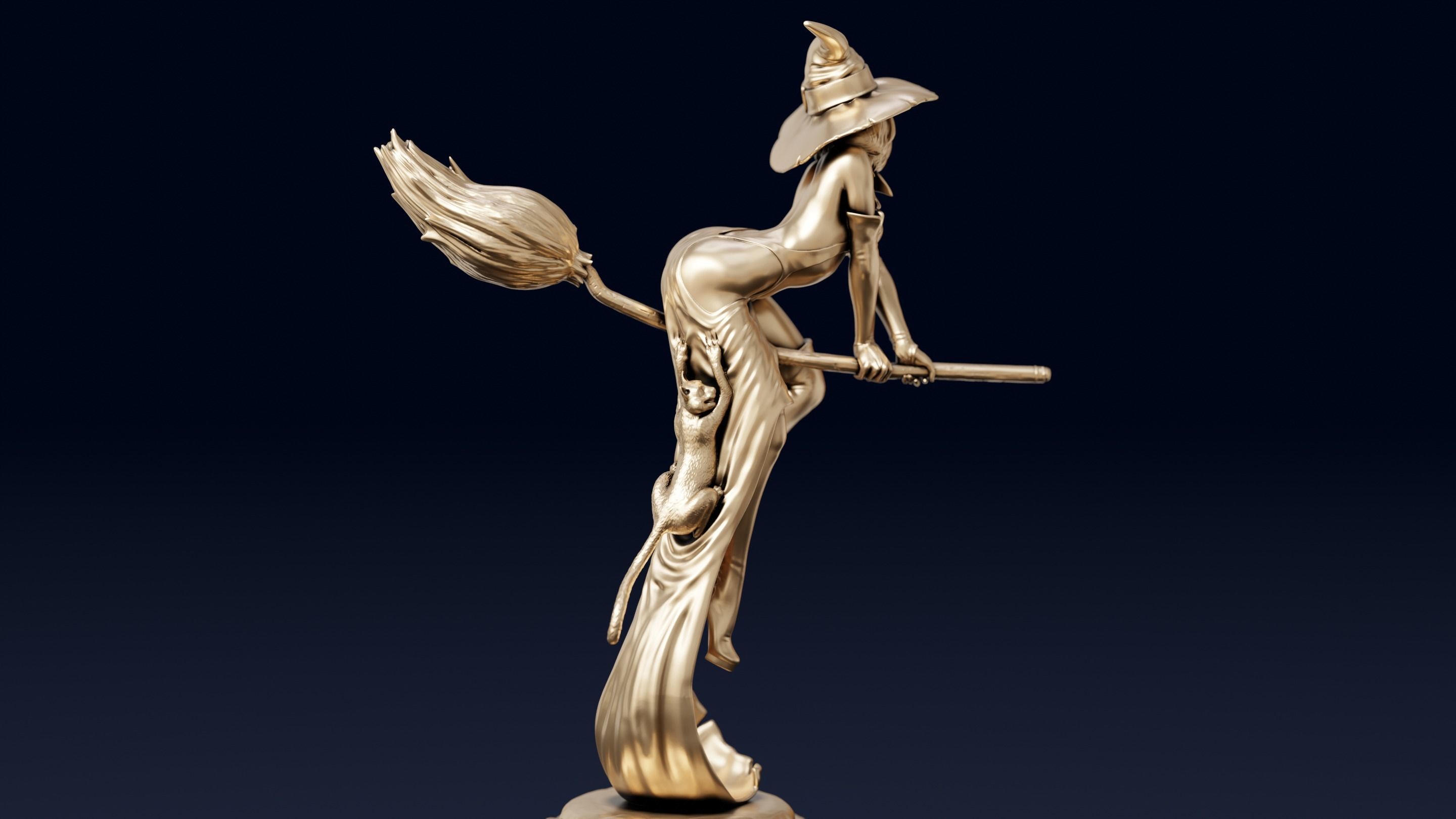 Witch 3D print model_3