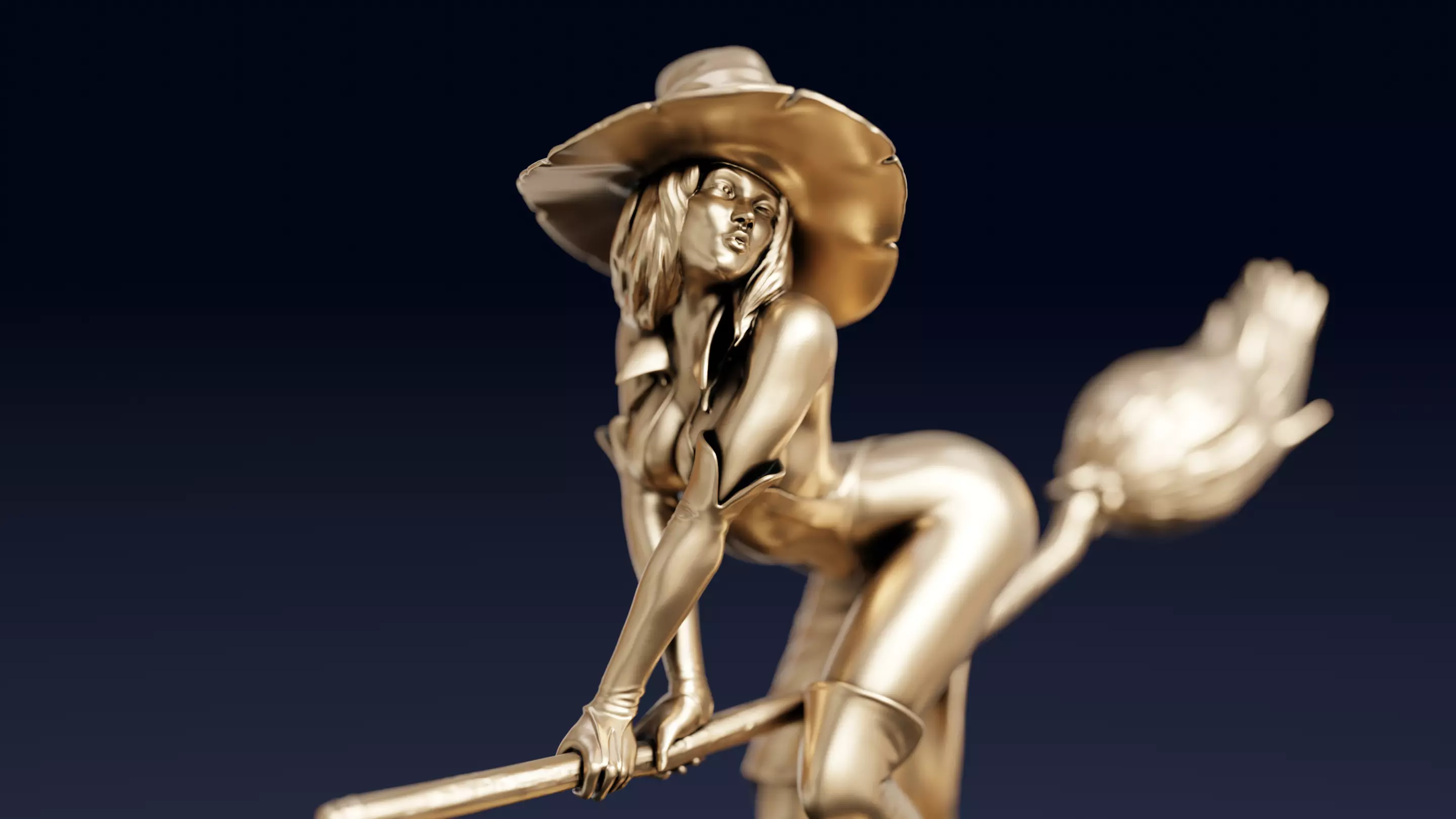 Witch 3D print model_0