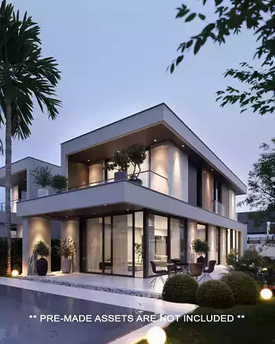 Modern Twin Villa - 1