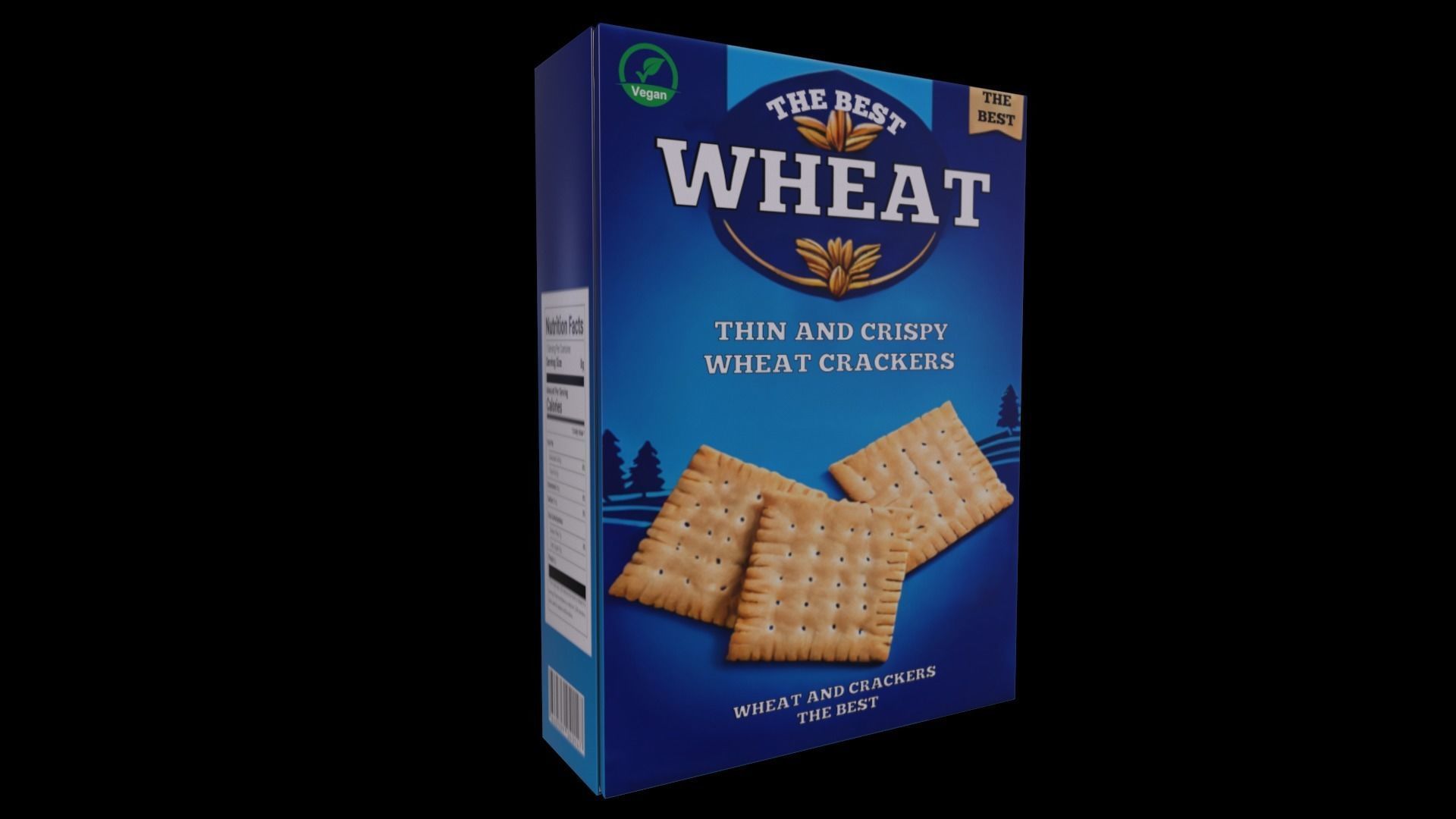 Wheat and semolina-Wheat Crackers-GAME READY PBR Low-poly 3D model_2