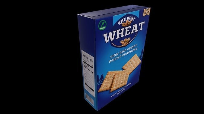 Wheat and semolina-Wheat Crackers-GAME READY PBR Low-poly 3D model