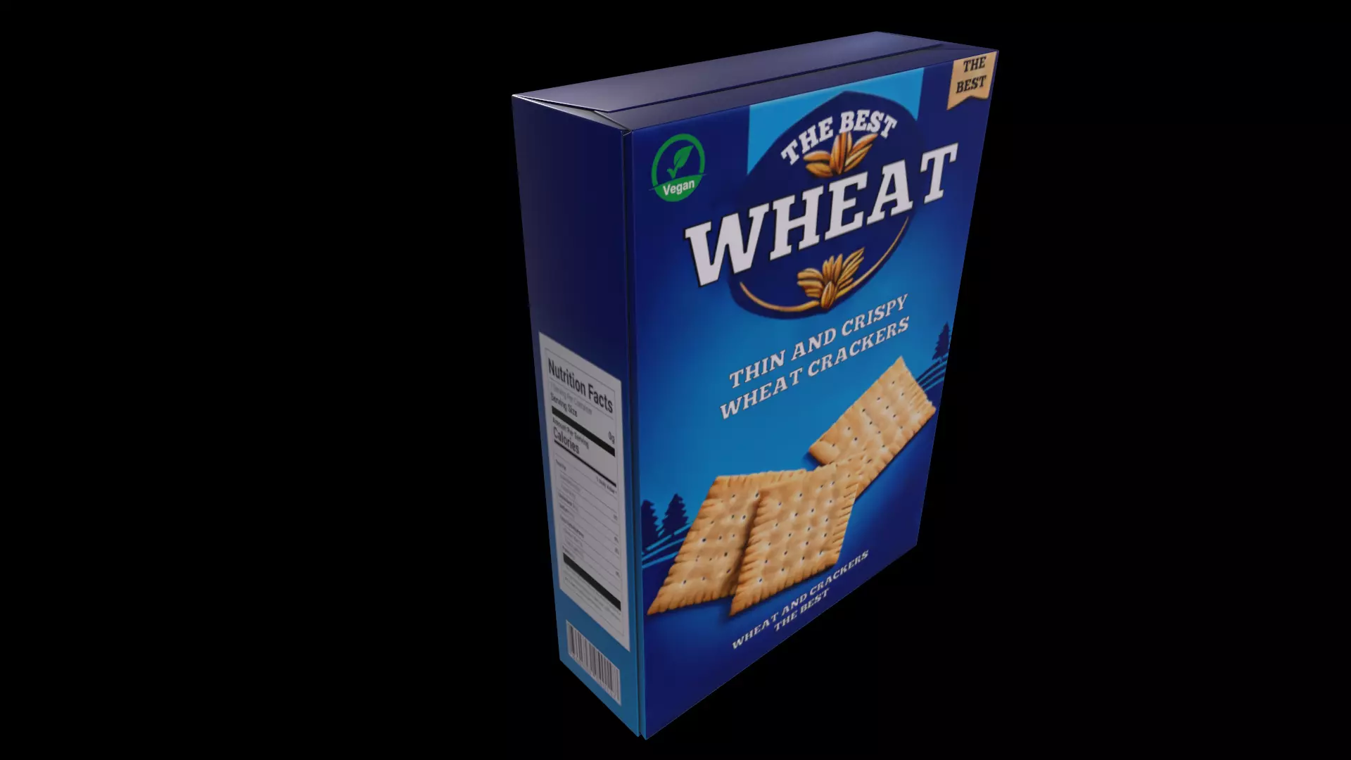 Wheat and semolina-Wheat Crackers-GAME READY PBR Low-poly 3D model_0