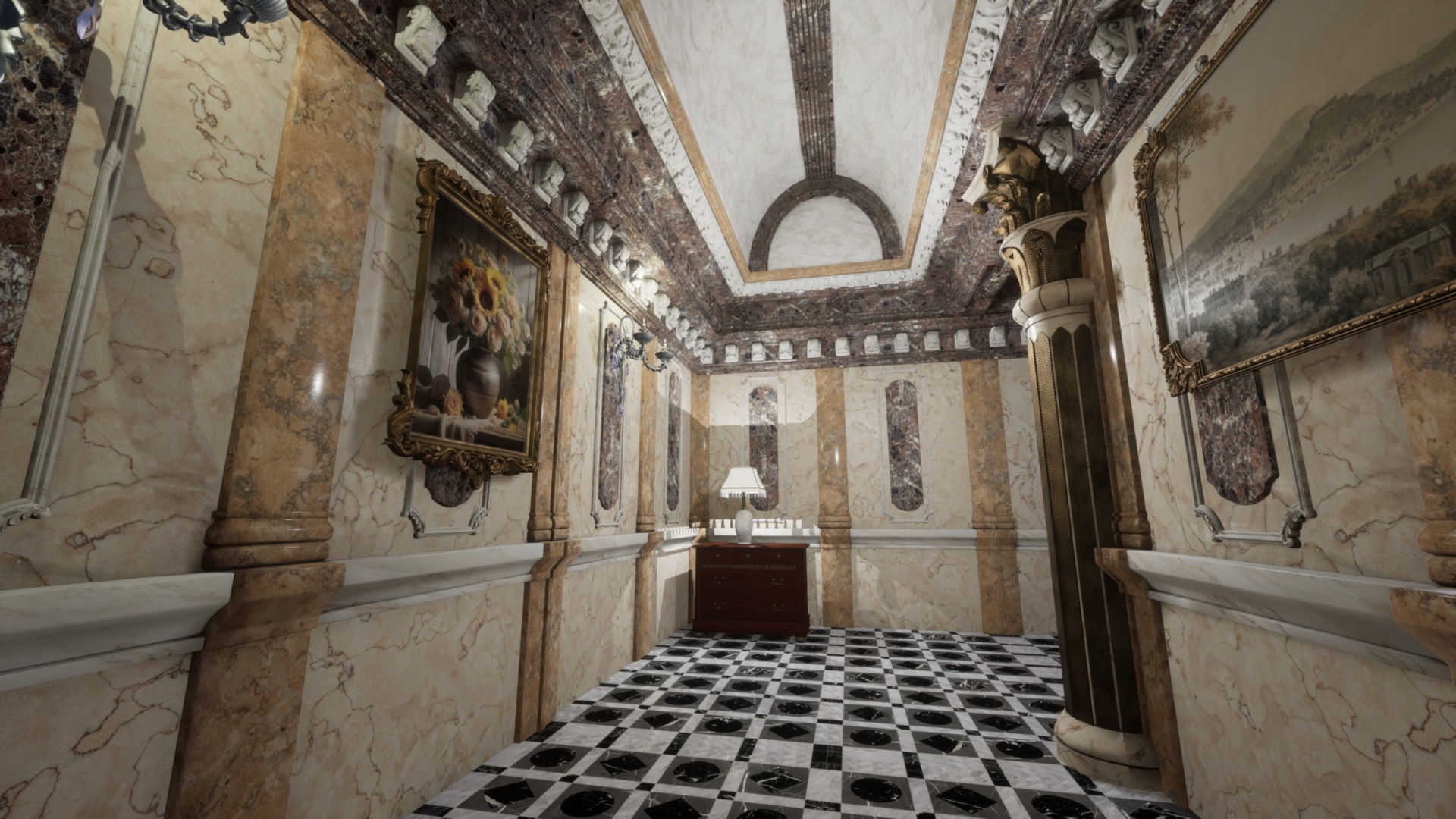 Luxury Classic Hall Unreal 5 project Low-poly 3D model_12