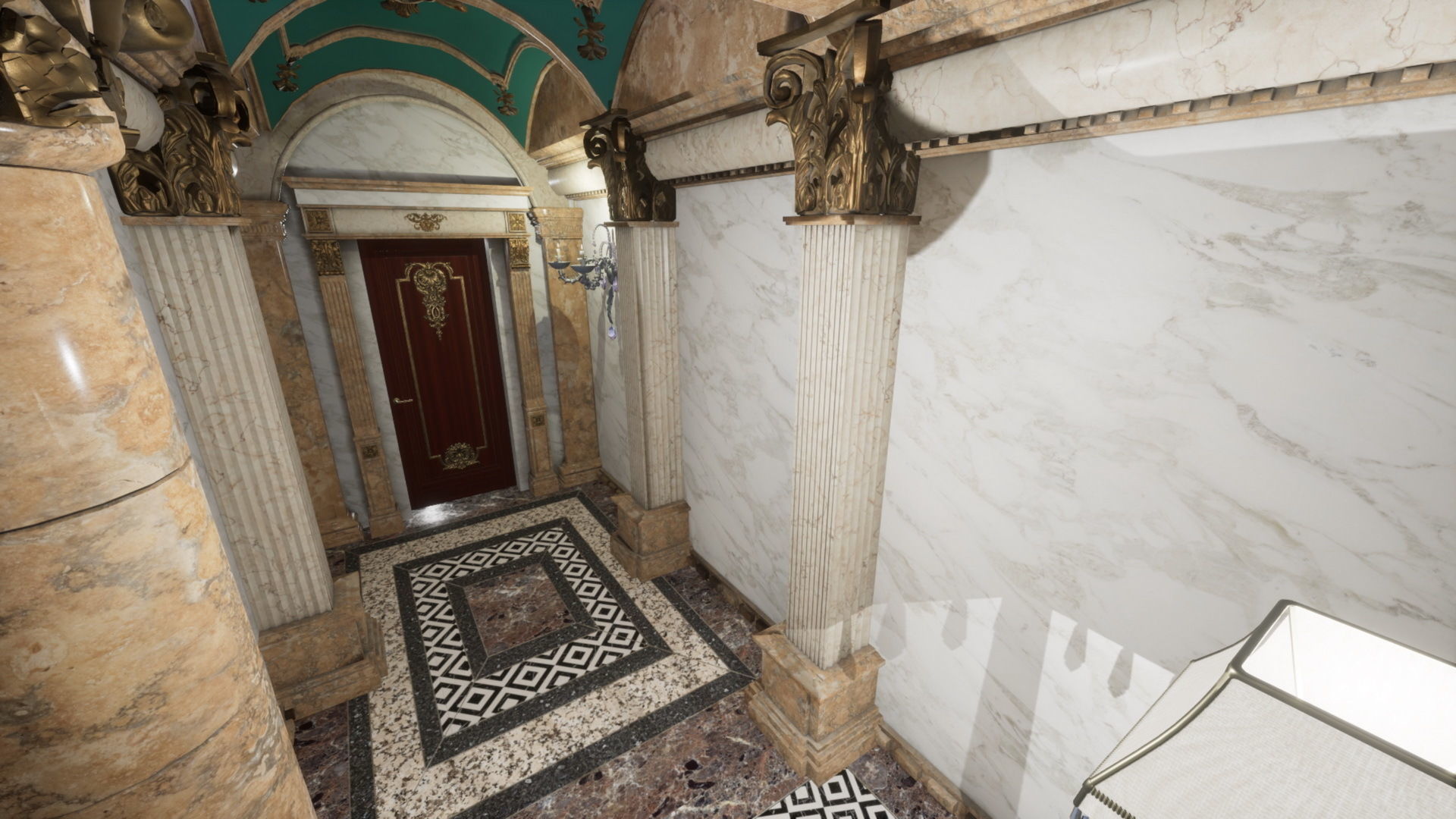 Luxury Classic Hall Unreal 5 project Low-poly 3D model_11