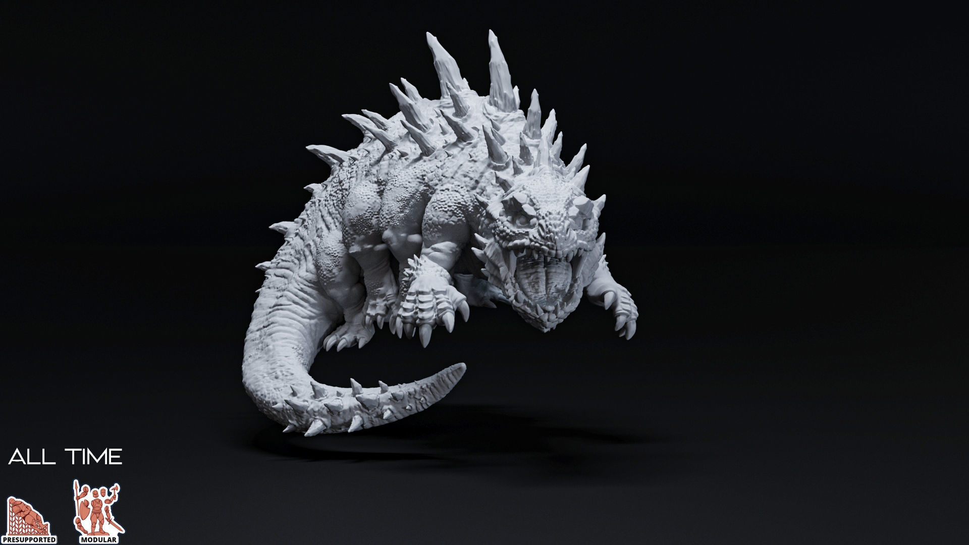 basilisk dinosaur 3D print model_2