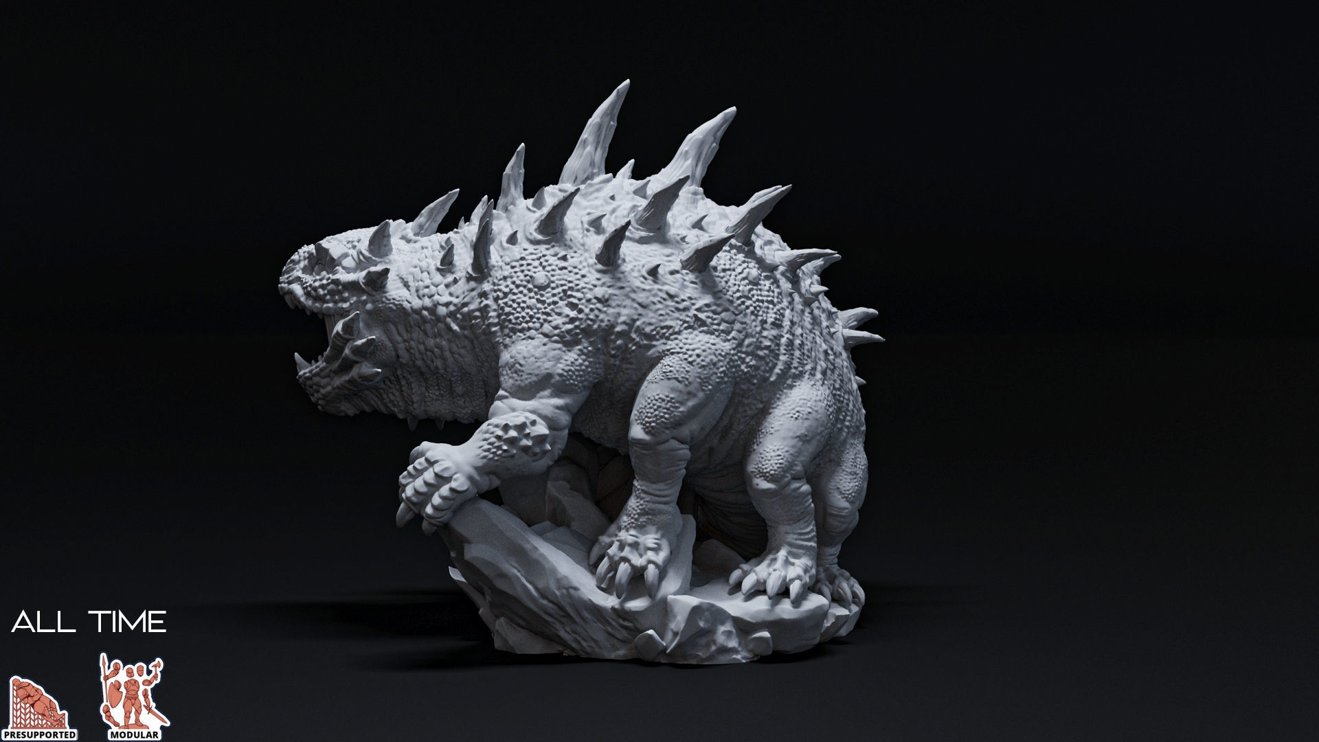 basilisk dinosaur 3D print model_3