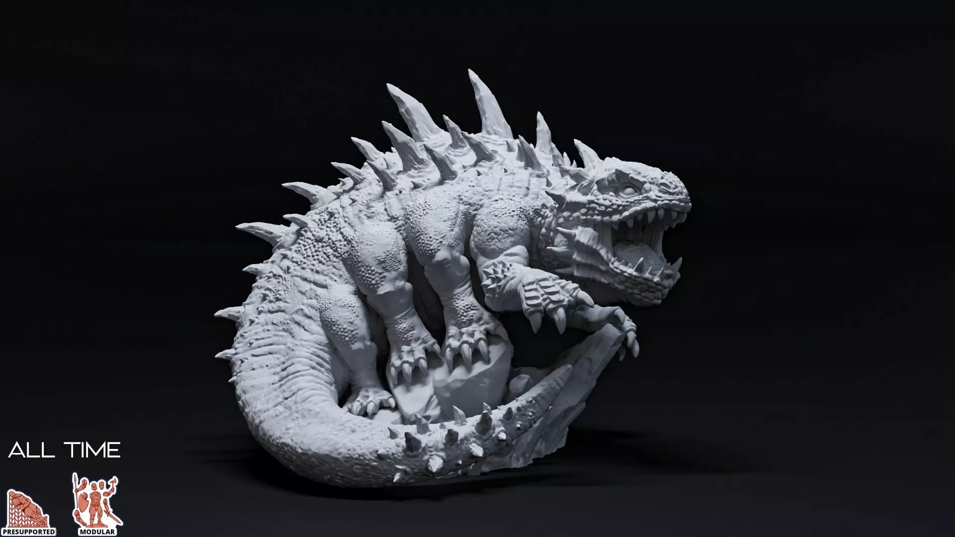 basilisk dinosaur 3D print model_0