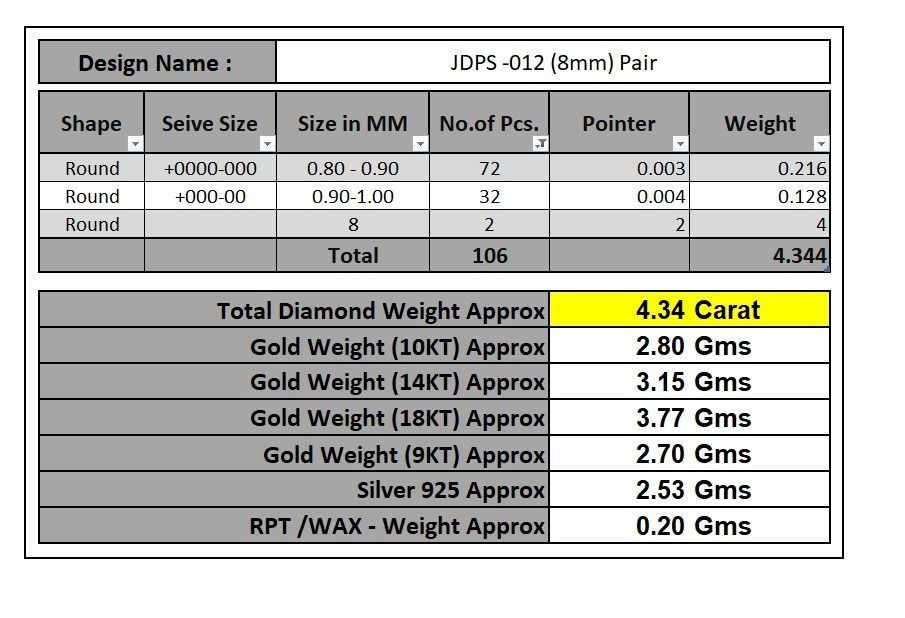 Custom Solitaire Round Diamond Studs - Earrings Unisex  3D print model_18