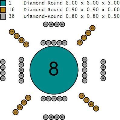 Custom Solitaire Round Diamond Studs - Earrings Unisex  3D print model_17