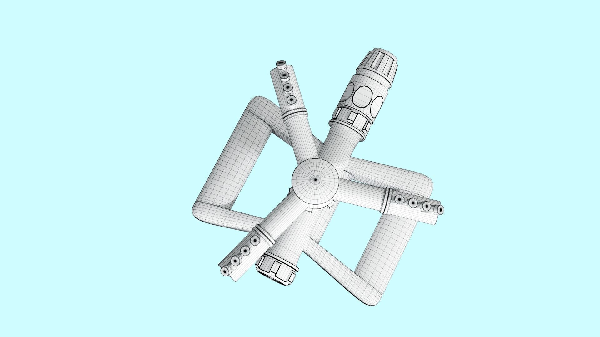 Spinning Garden Water Sprinkler 3D model_12