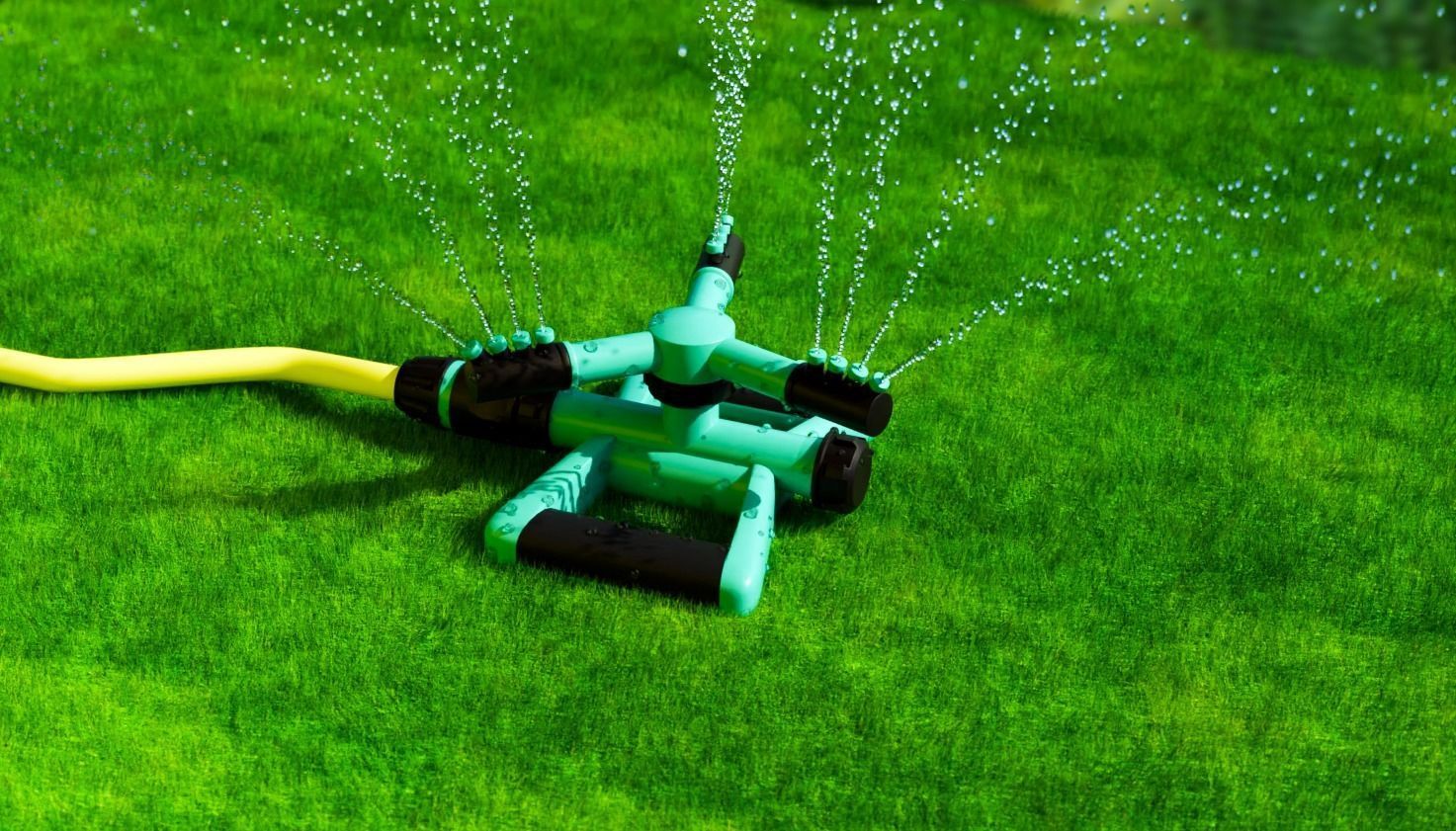 Spinning Garden Water Sprinkler 3D model_3