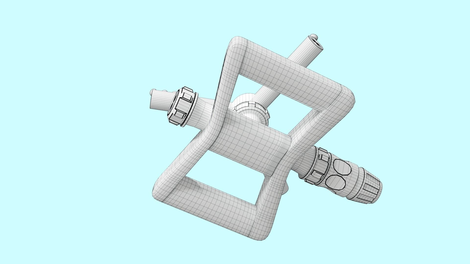 Spinning Garden Water Sprinkler 3D model_13