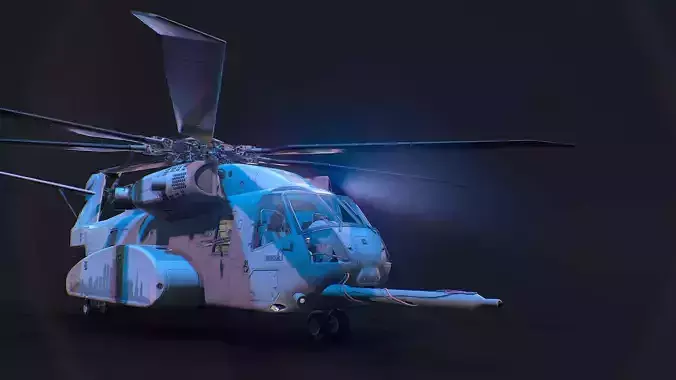 CH-53C Super Stallion helicopter game model 3D model