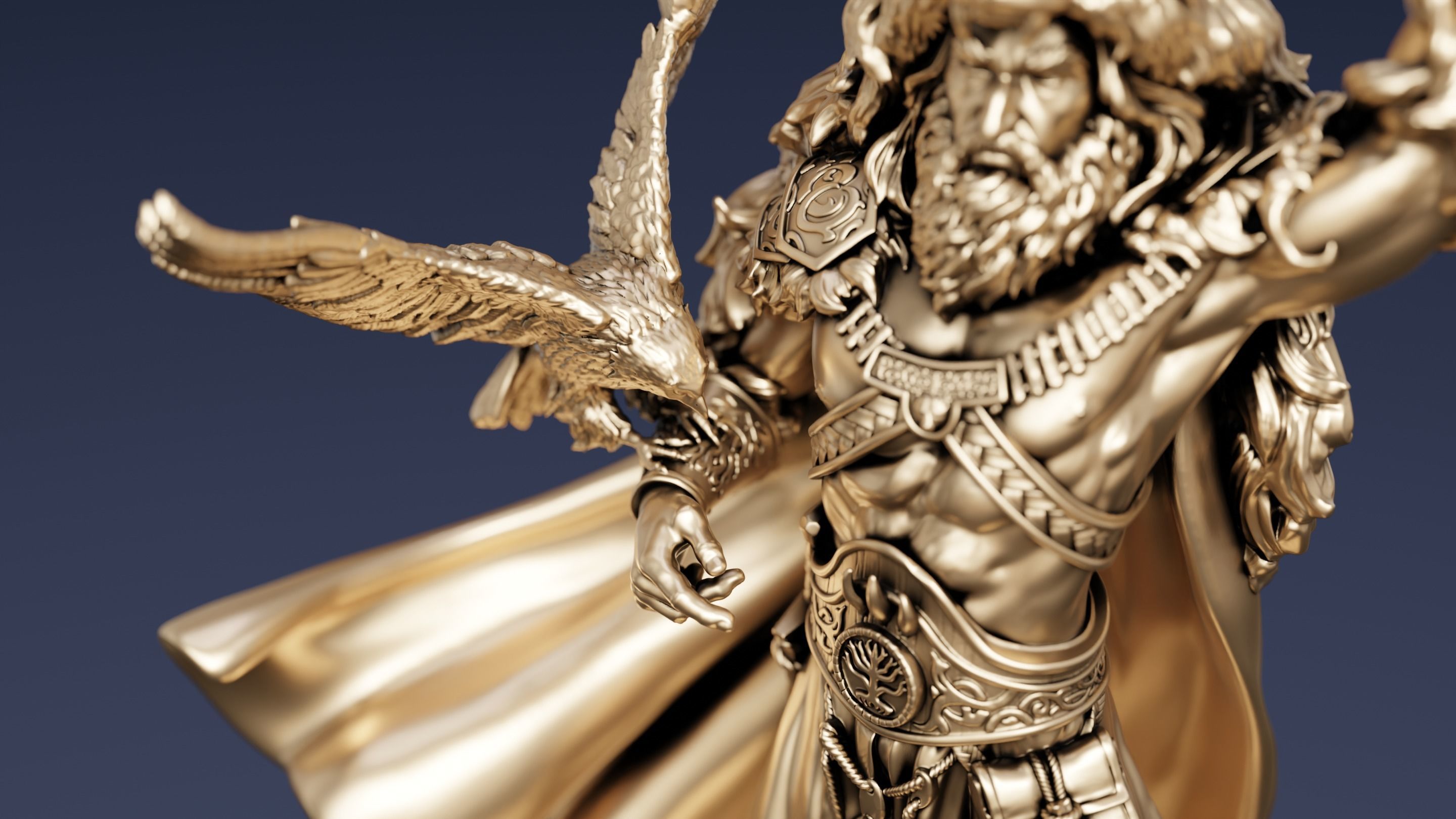 Ancient Scandinavian God 3D print model_4