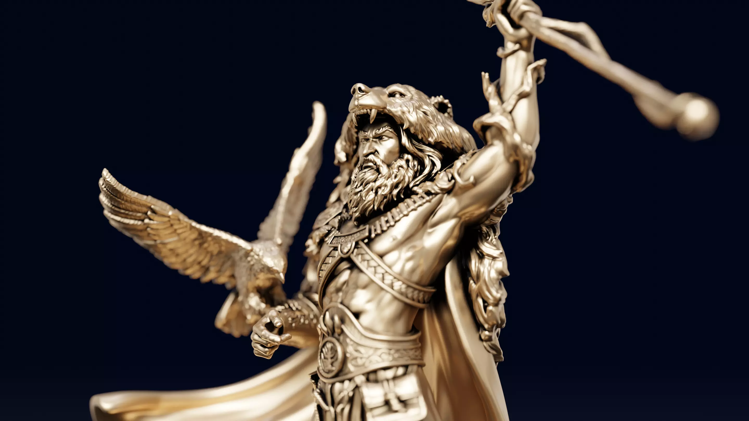 Ancient Scandinavian God 3D print model_0