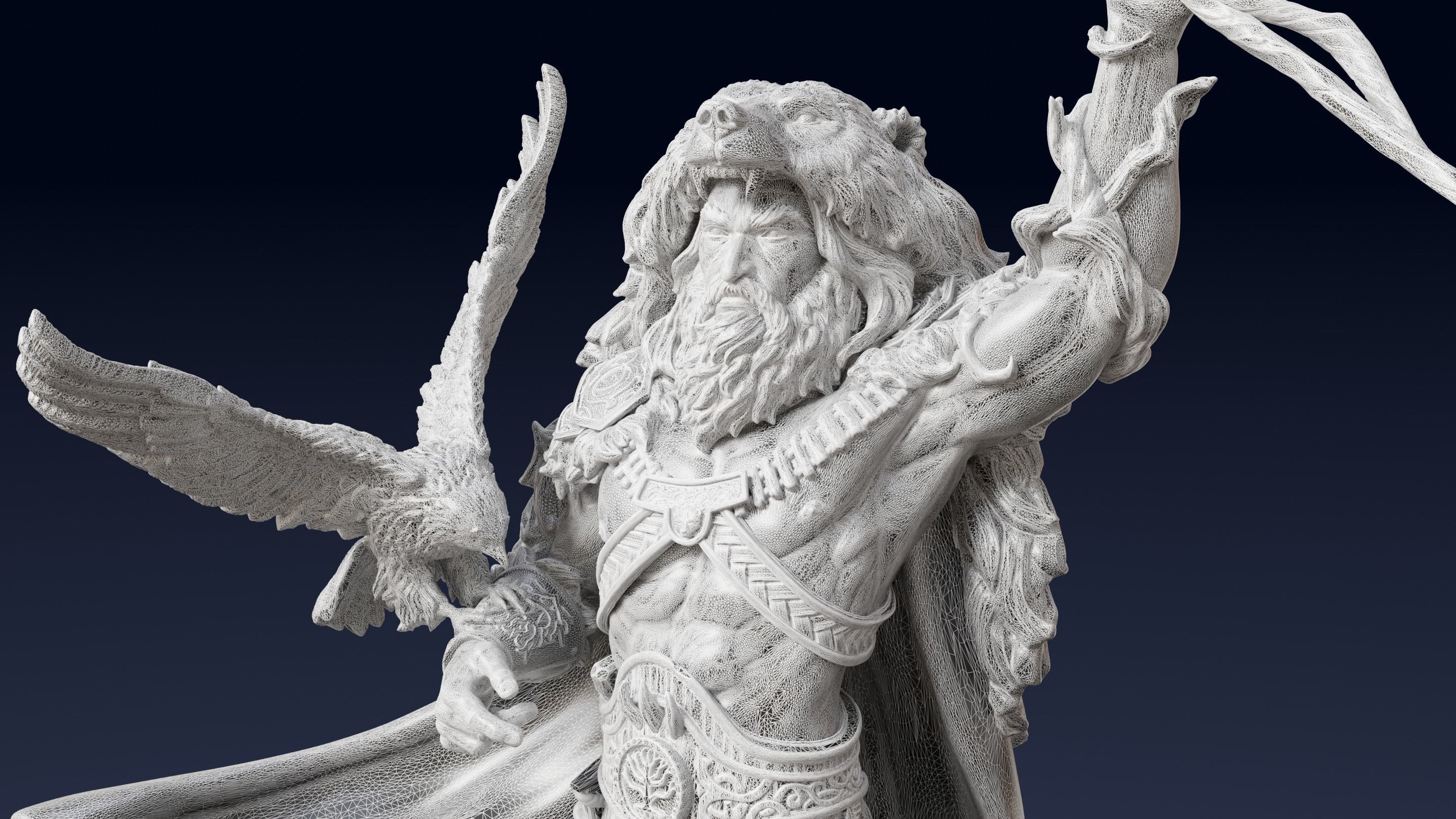 Ancient Scandinavian God 3D print model_9