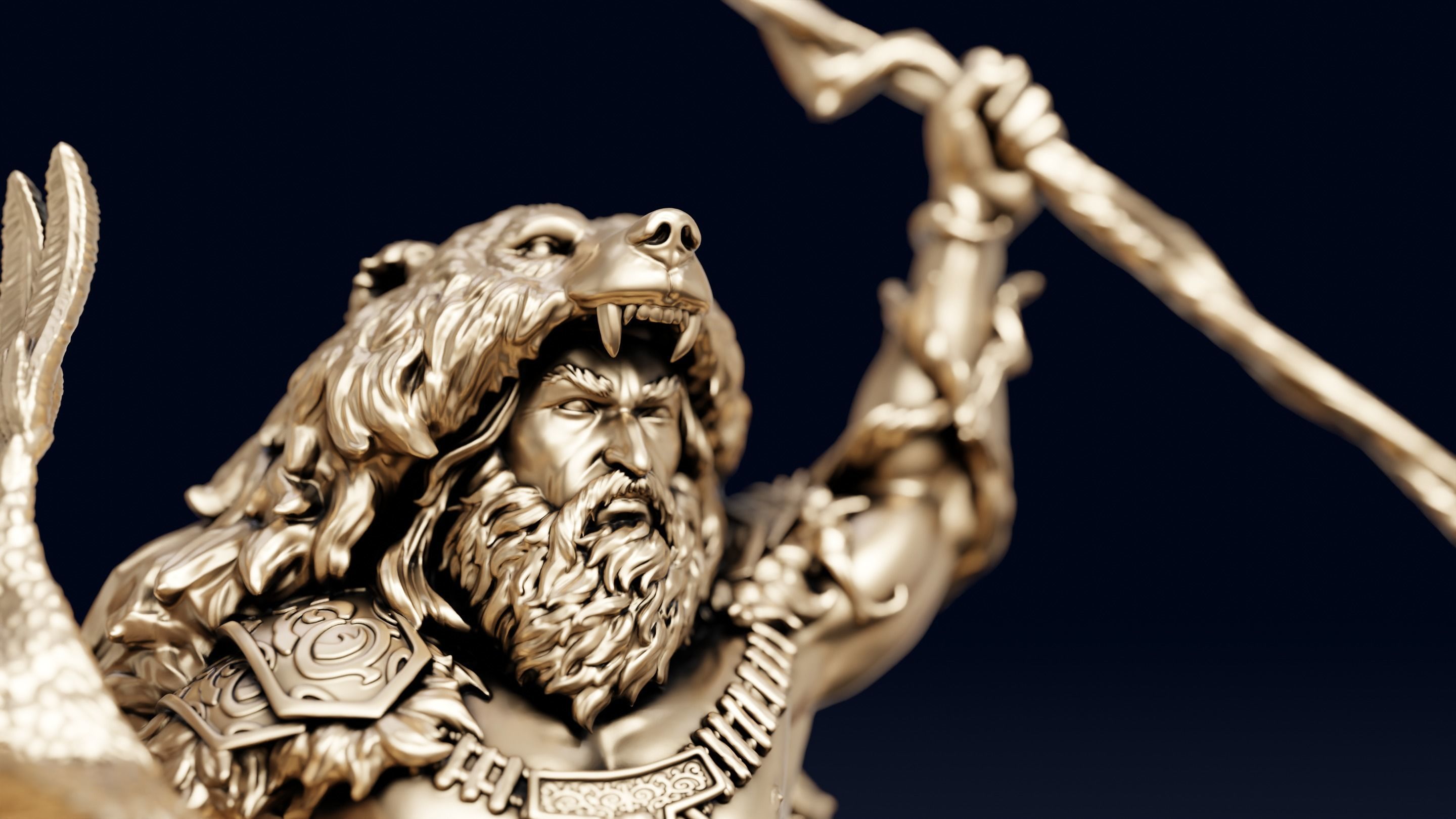 Ancient Scandinavian God 3D print model_6