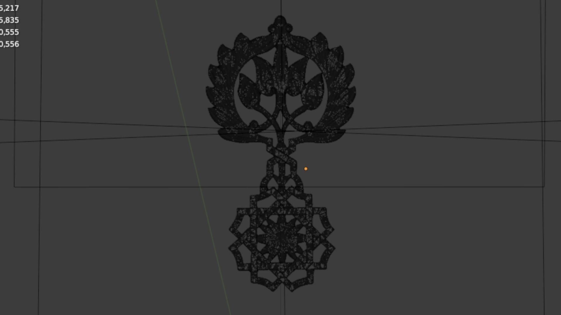 Classic carved decor ornament 473 3D model_5