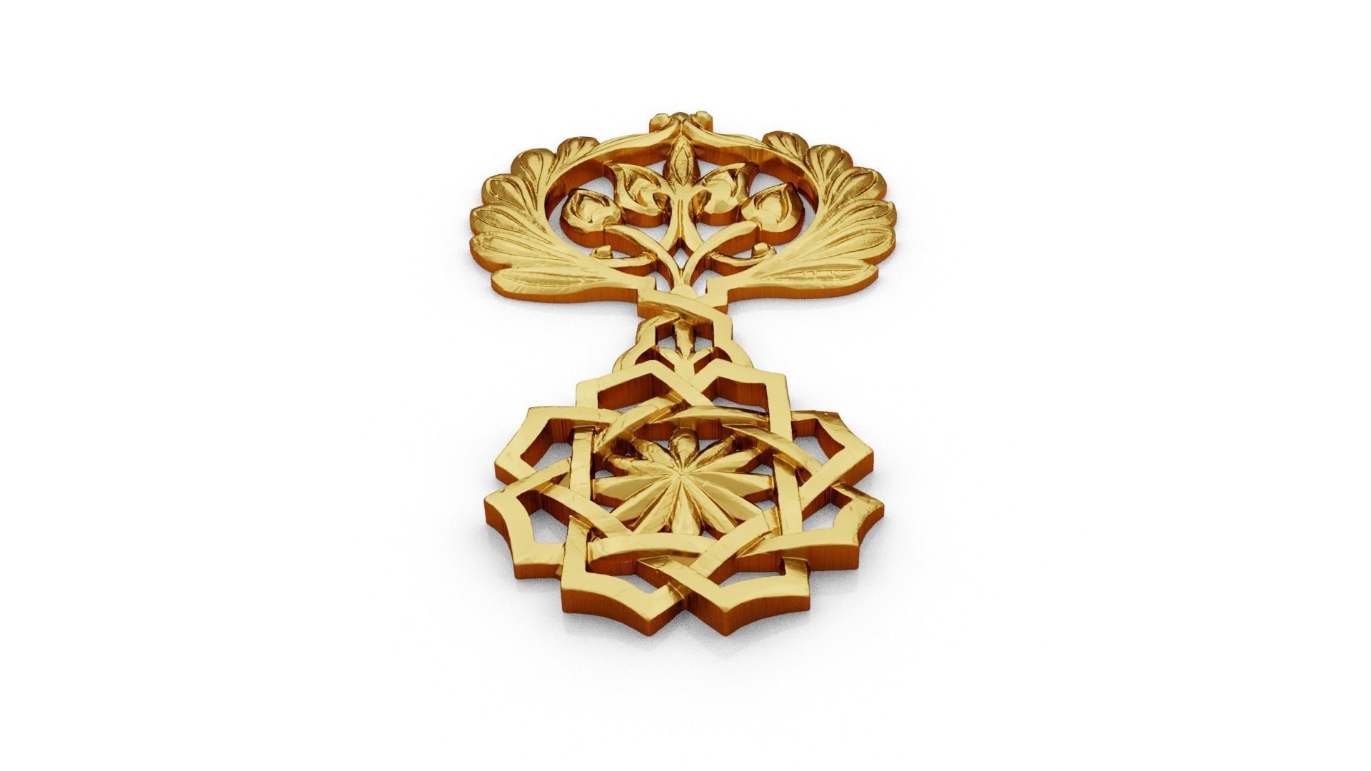 Classic carved decor ornament 473 3D model_3