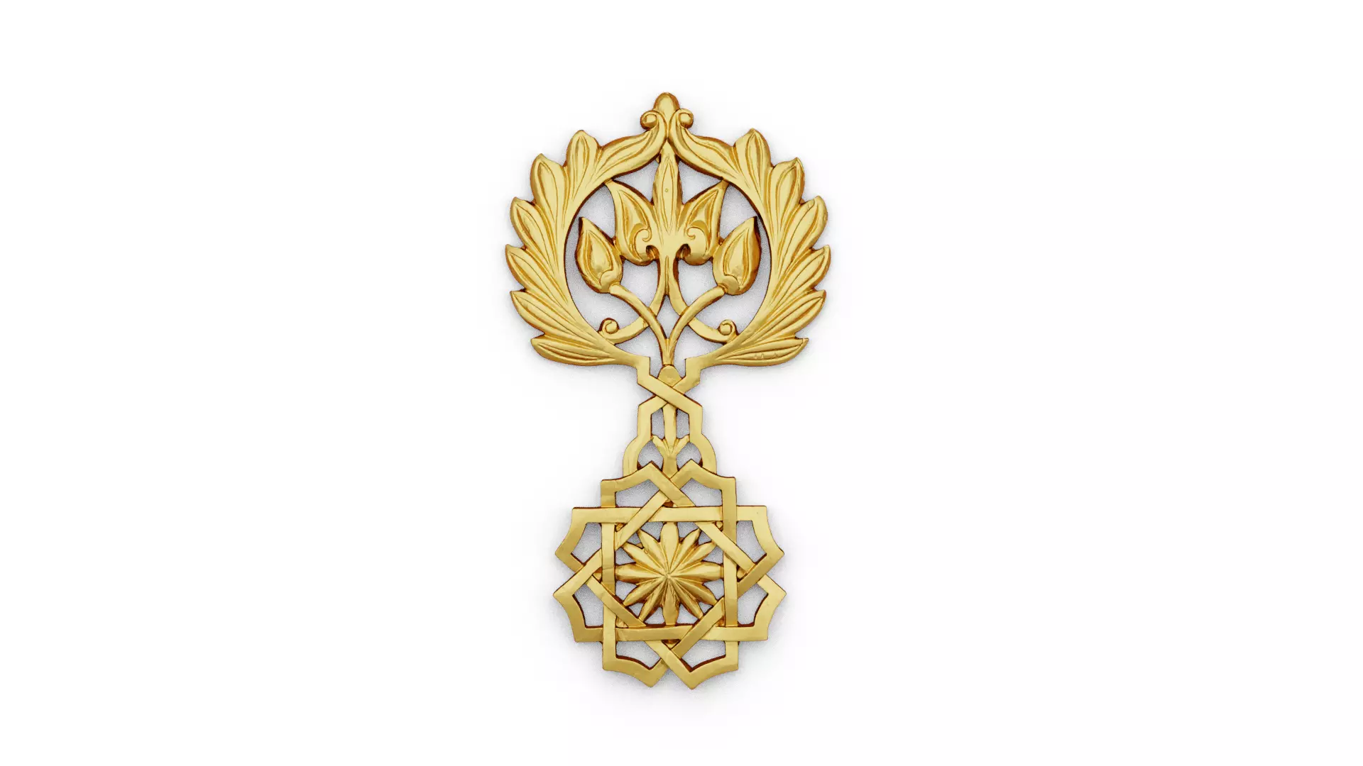 Classic carved decor ornament 473 3D model_0