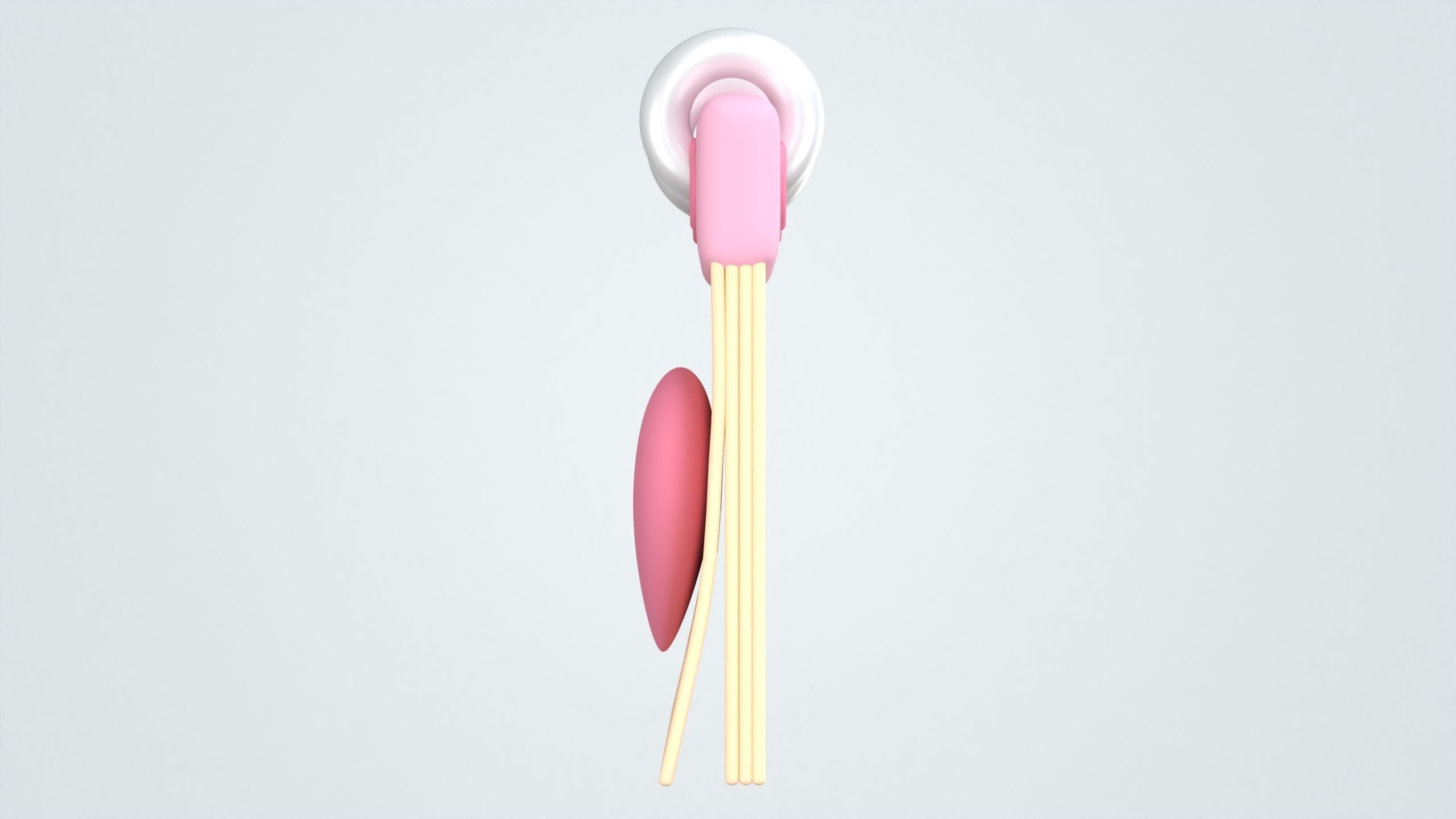 Calendar with Heart 3D Icon 3D model_4