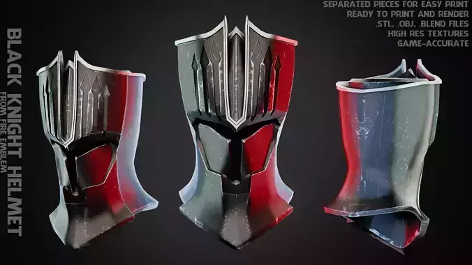 Fire Emblem Black Knight Helmet for Cosplay 3D print model