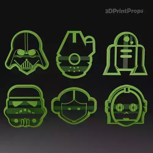Star Wars Cookie Cutters set 3D print model