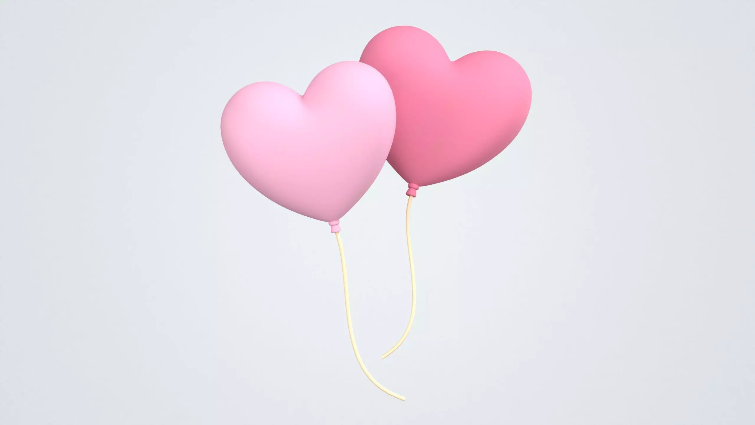 Heart Balloon 3D Icon 3D model_0