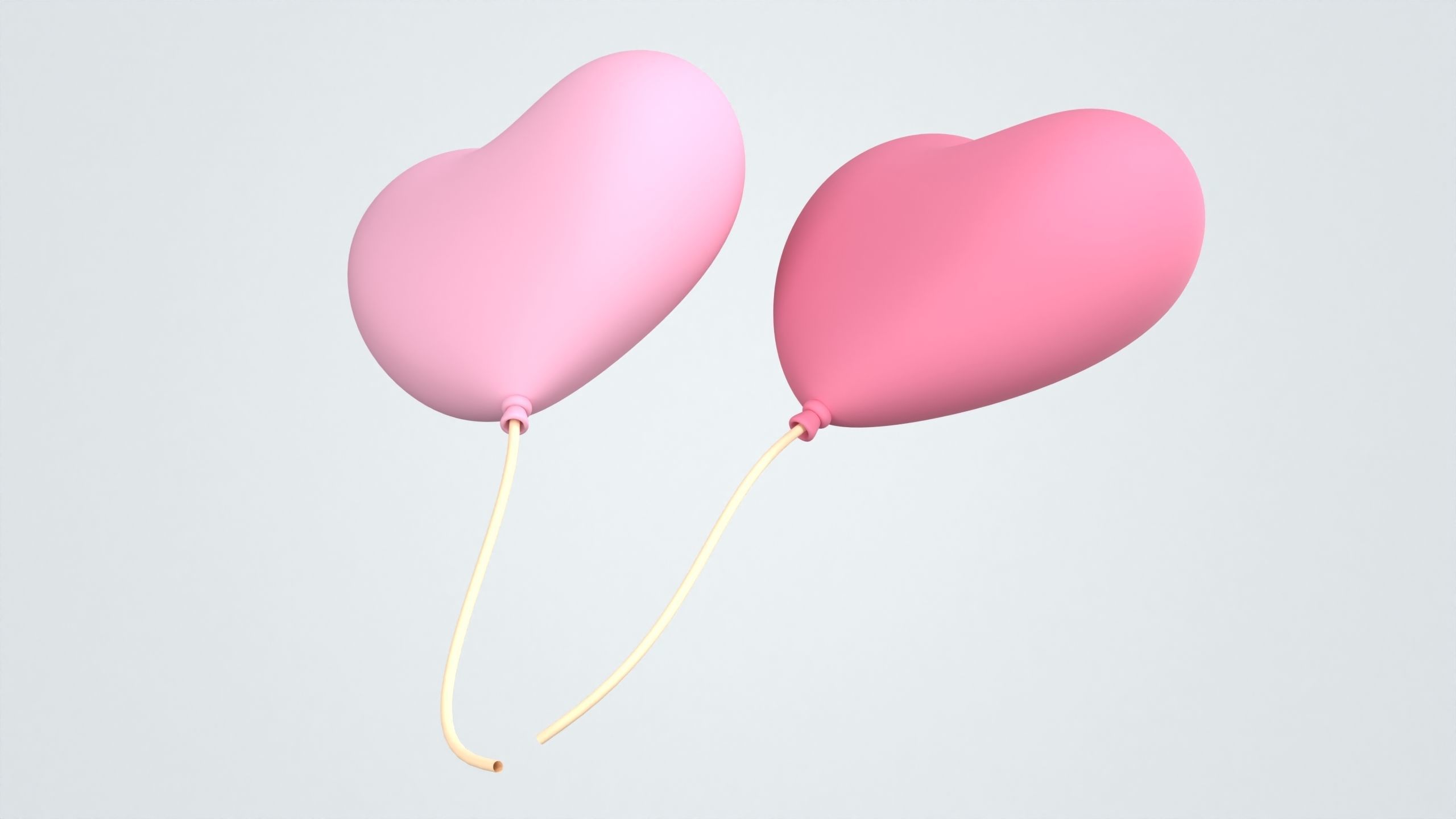 Heart Balloon 3D Icon 3D model_5