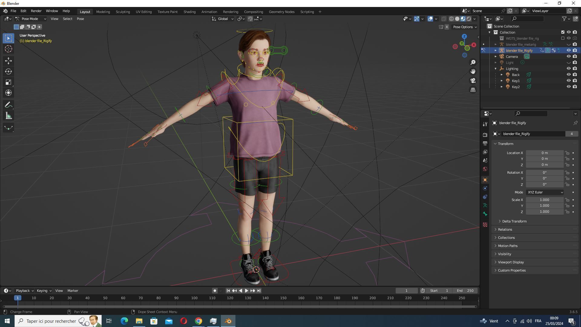 Sonu - Realistic Child with beautiful smile kid Low-poly 3D model_12