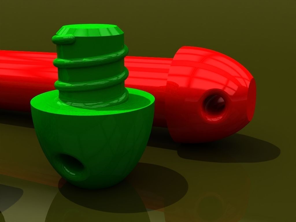 A screw on cap container 3D print model_1