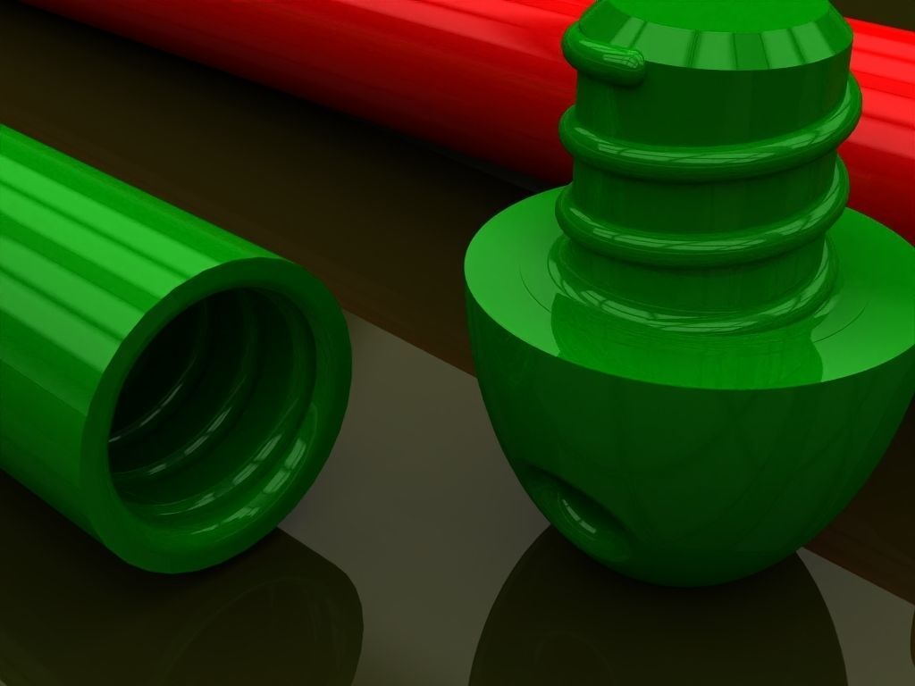 A screw on cap container 3D print model_5