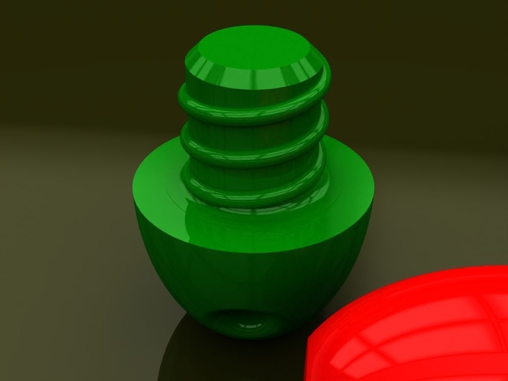 A screw on cap container 3D print model_3