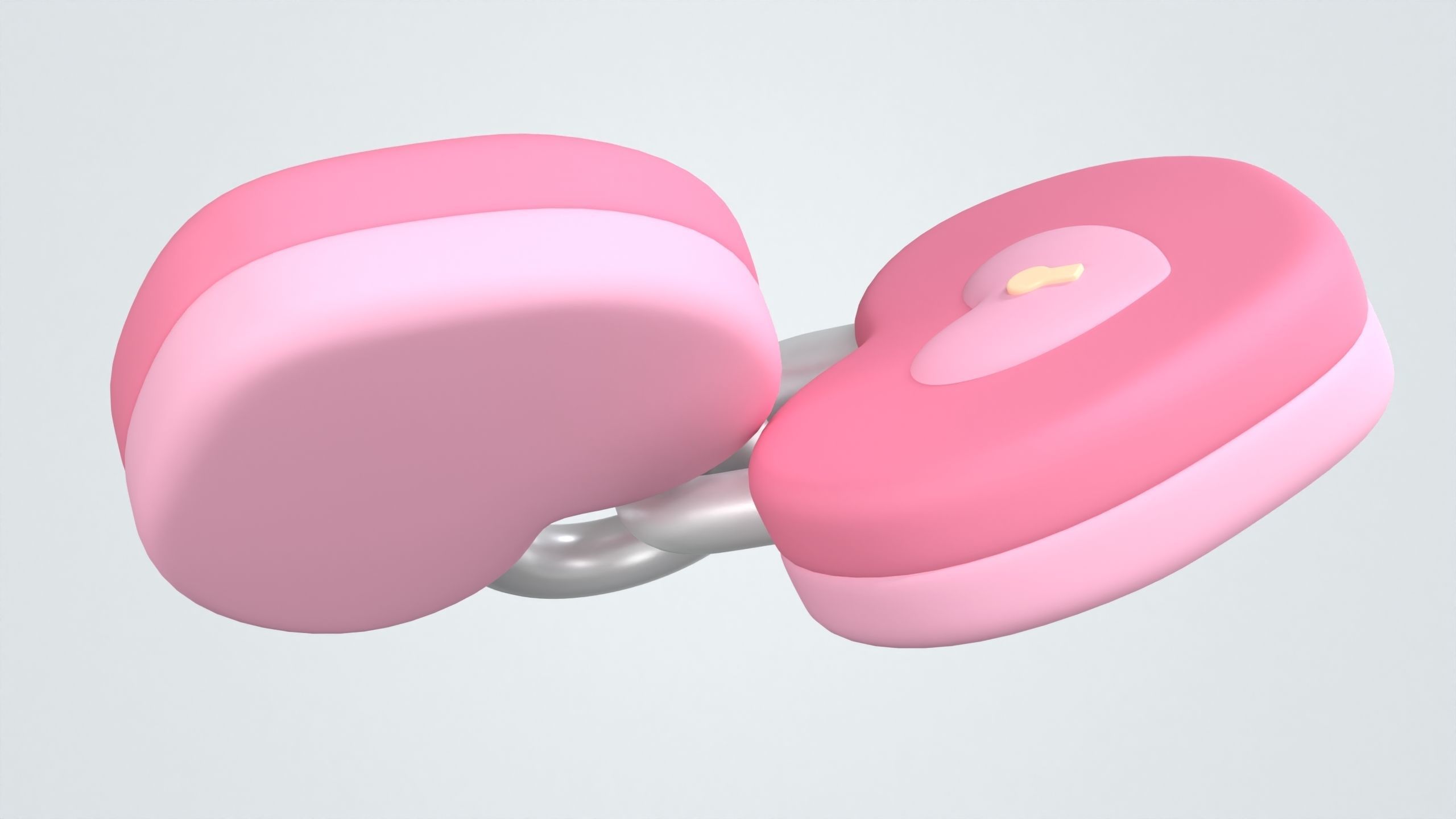 Heart Padlock 3D Icon 3D model_6