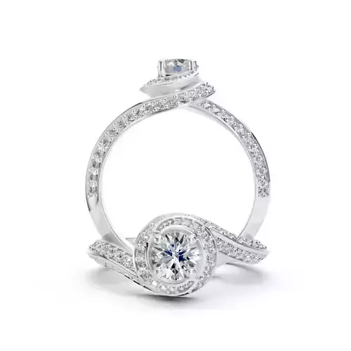 Twisted Engagment Ring 3D print model