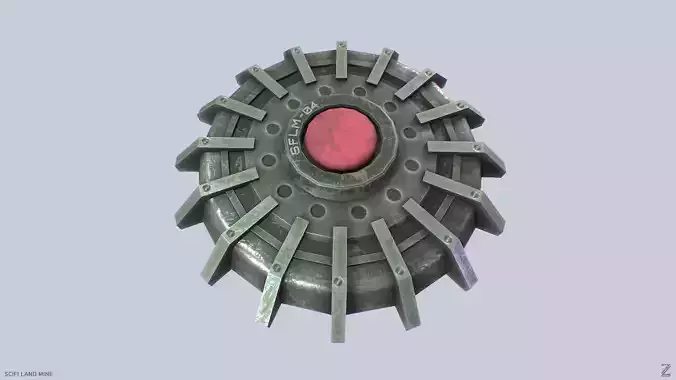 Sci fi land mine Low-poly 3D model Sci fi land mine Low-poly 3D model