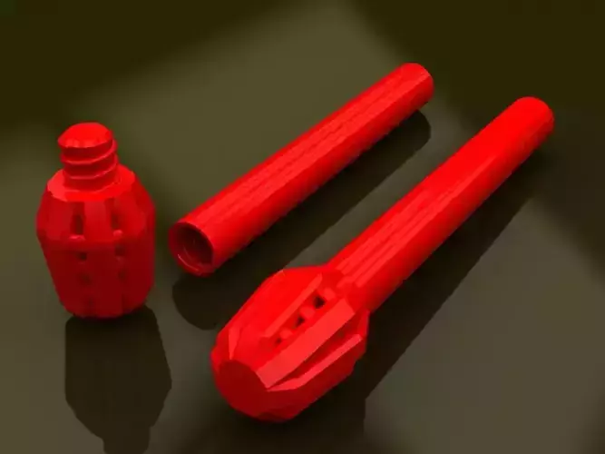 A screw on cap container 3D print model