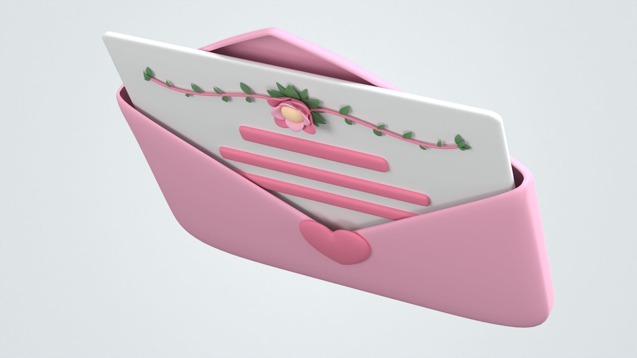 Wedding Invitation 3D Icon 3D model_5