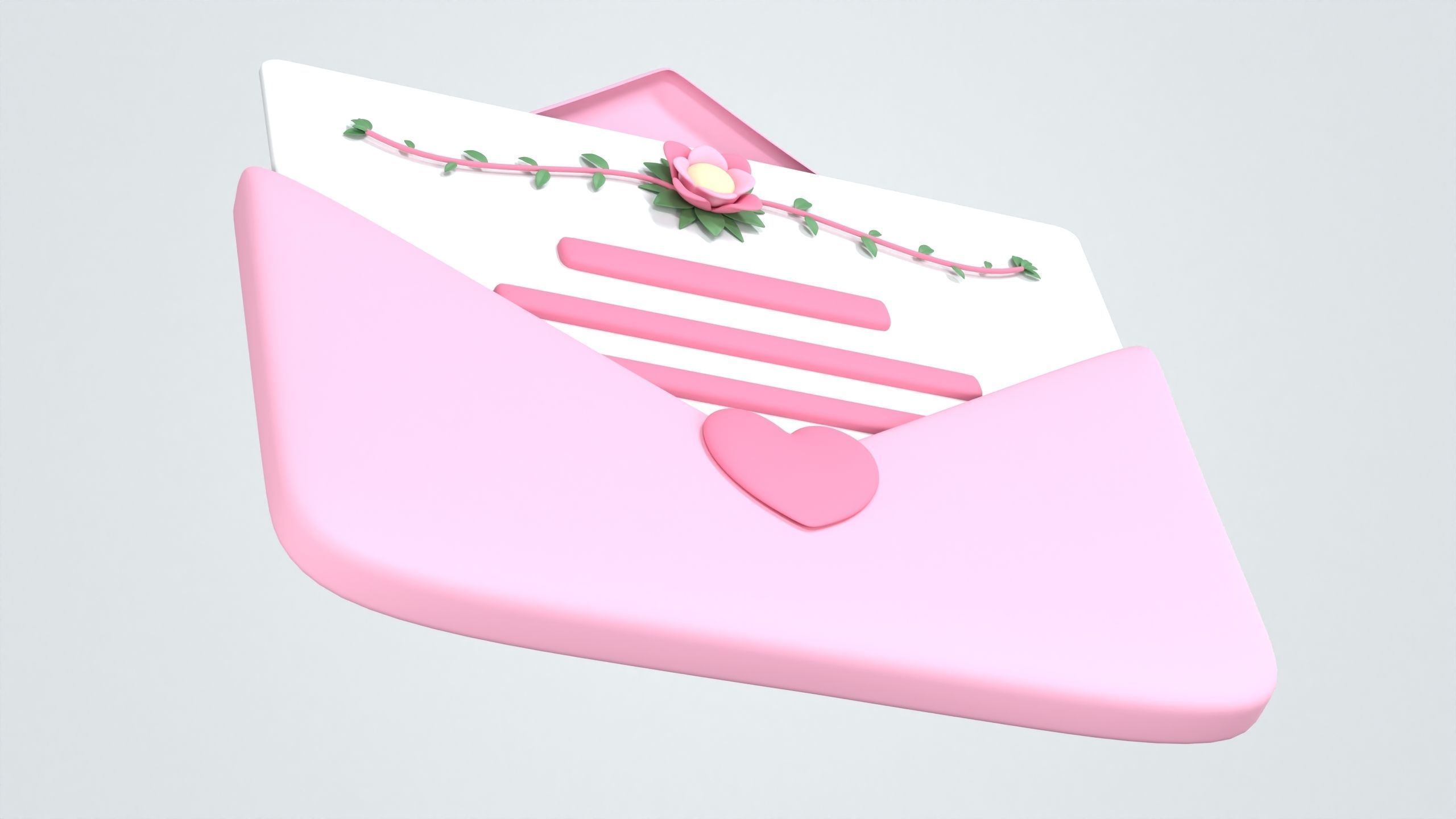 Wedding Invitation 3D Icon 3D model_6